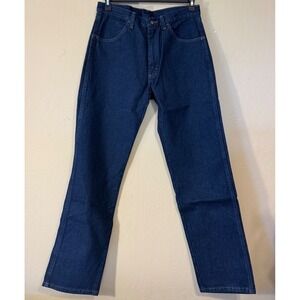 Rustler Wrangler Jeans Men 33x32 Dark Regular Straight Heavyweight Denim NEW